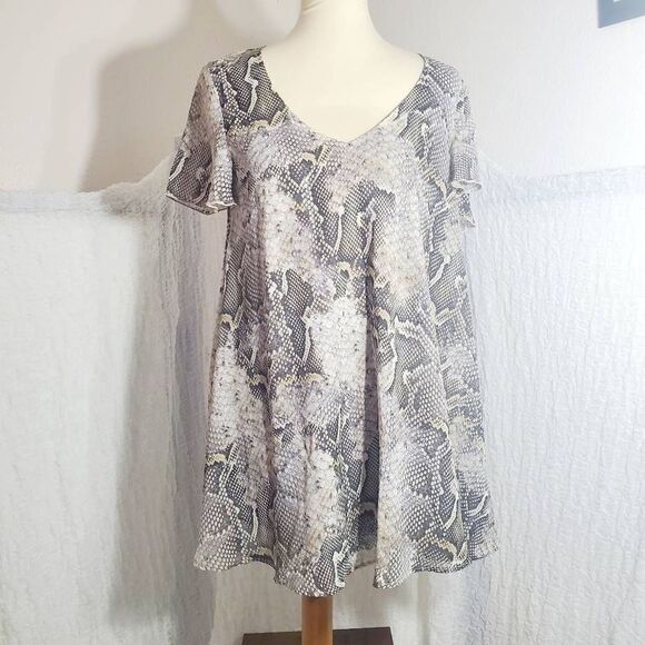 Show Me Your MuMu Snake Print Tunic Top/Dress  Size Small - Picture 2 of 6
